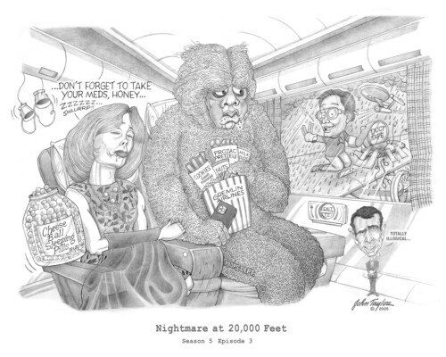 Nightmare at 20,000 Feet, The Twilight Zone, Season 5 Episode 3, with Wiliam Shatner, 8x10 Print